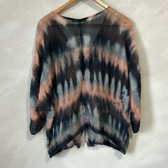 Gypsy 05 made in hollywood 100% silk boho tie dye blouse size small pink blue - Picture 6 of 6
